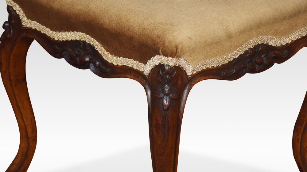 19th century walnut stool View II