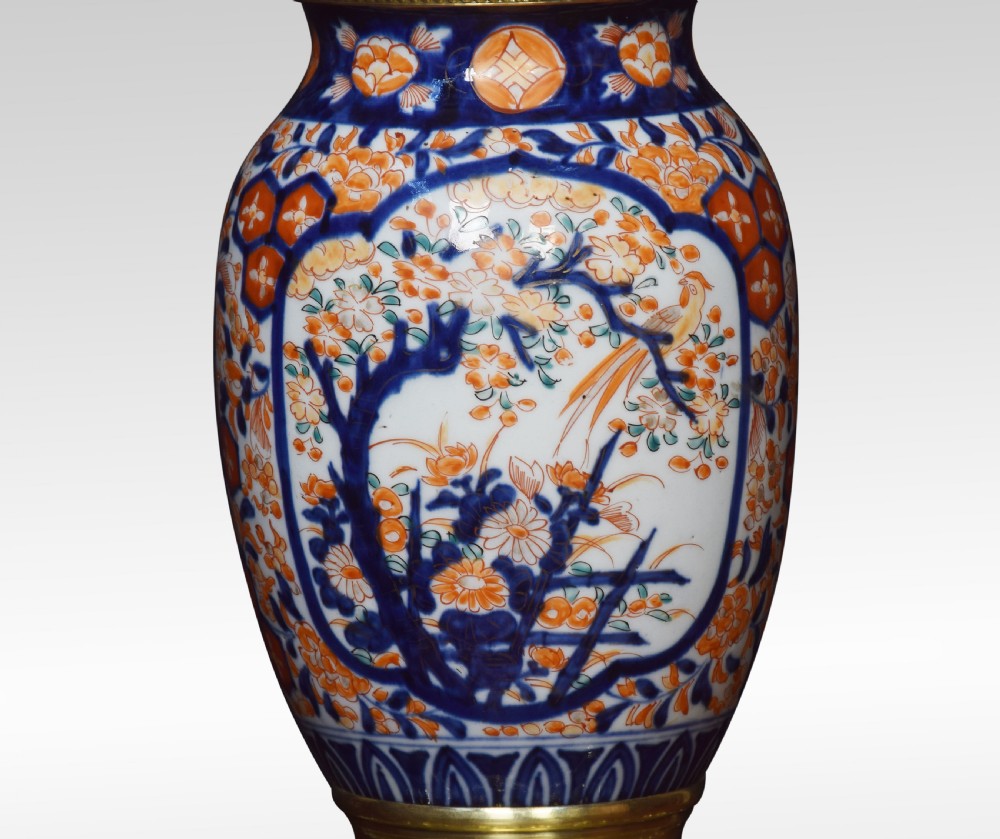 Japanese Imari baluster table lamp View V