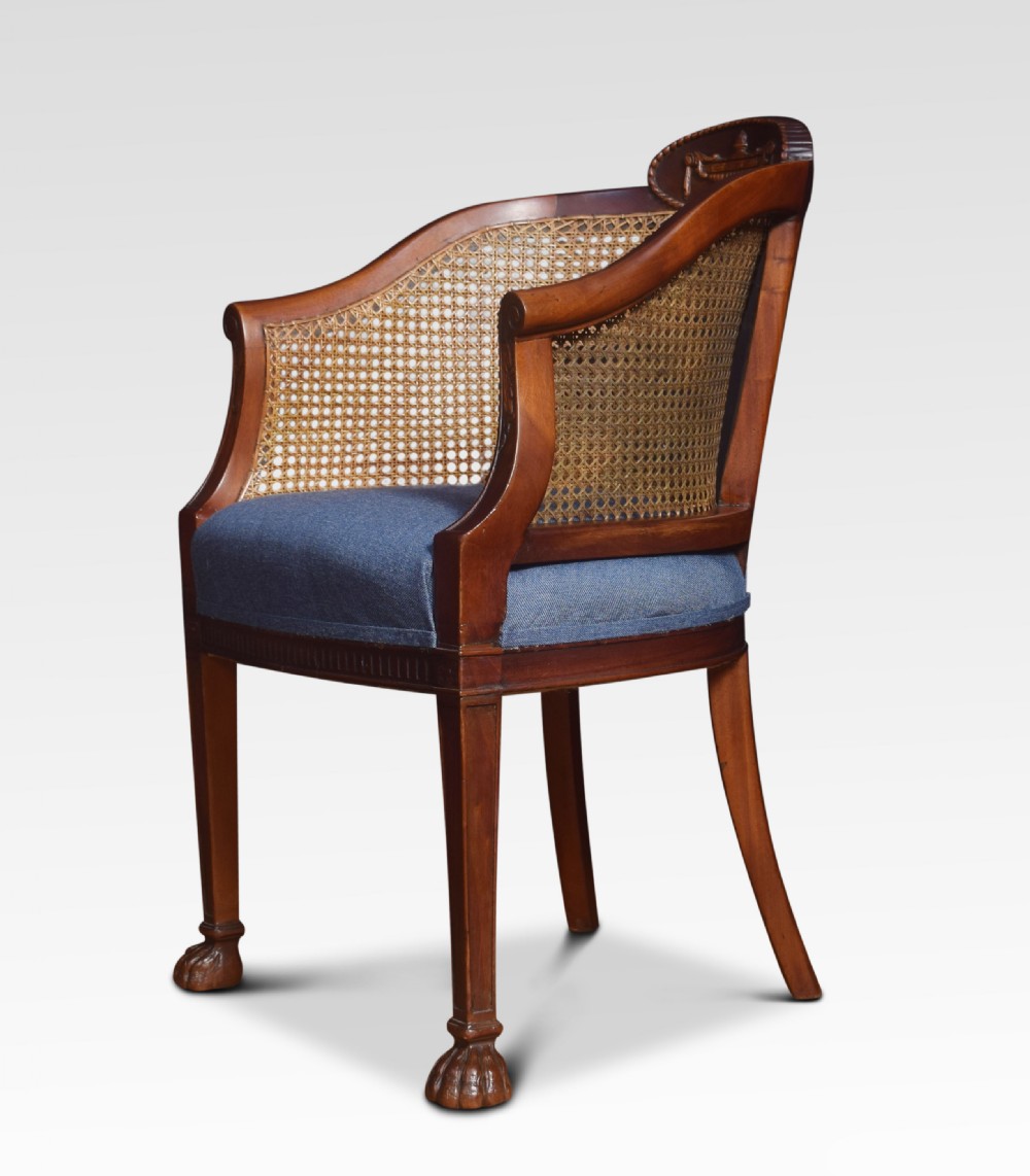 Pair of mahogany framed tub armchairs View IV