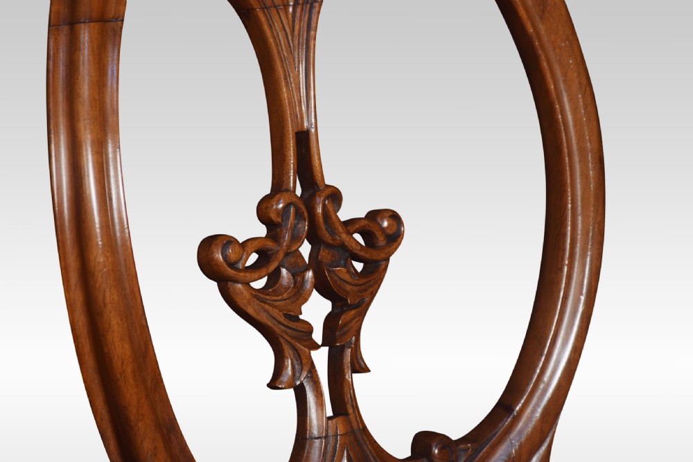 Set of six walnut dining room chairs View VI