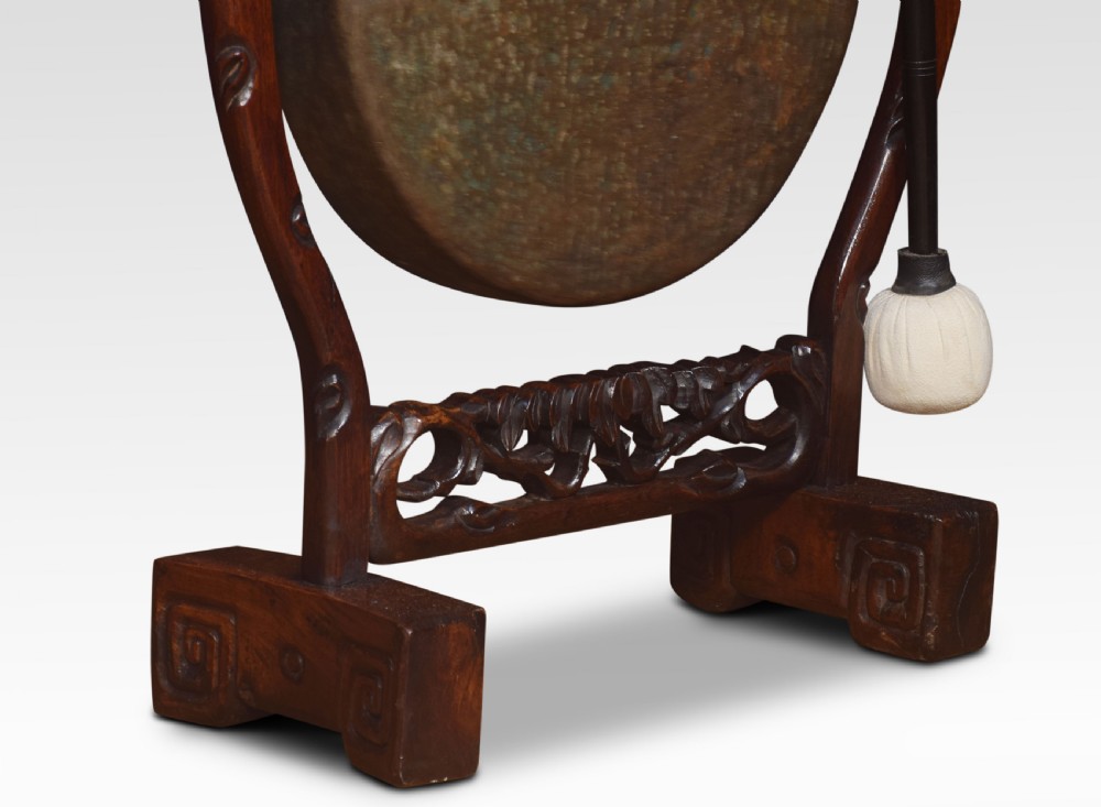 Chinese carved dinner gong View II