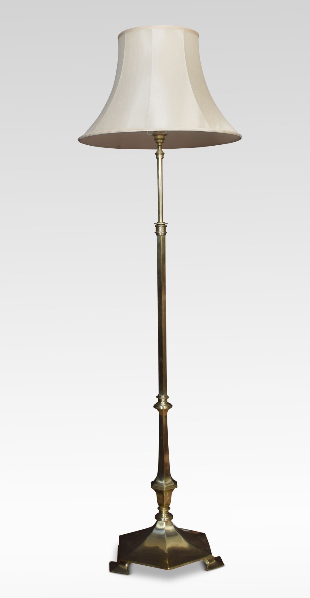 Art Nouveau brass standard lamp