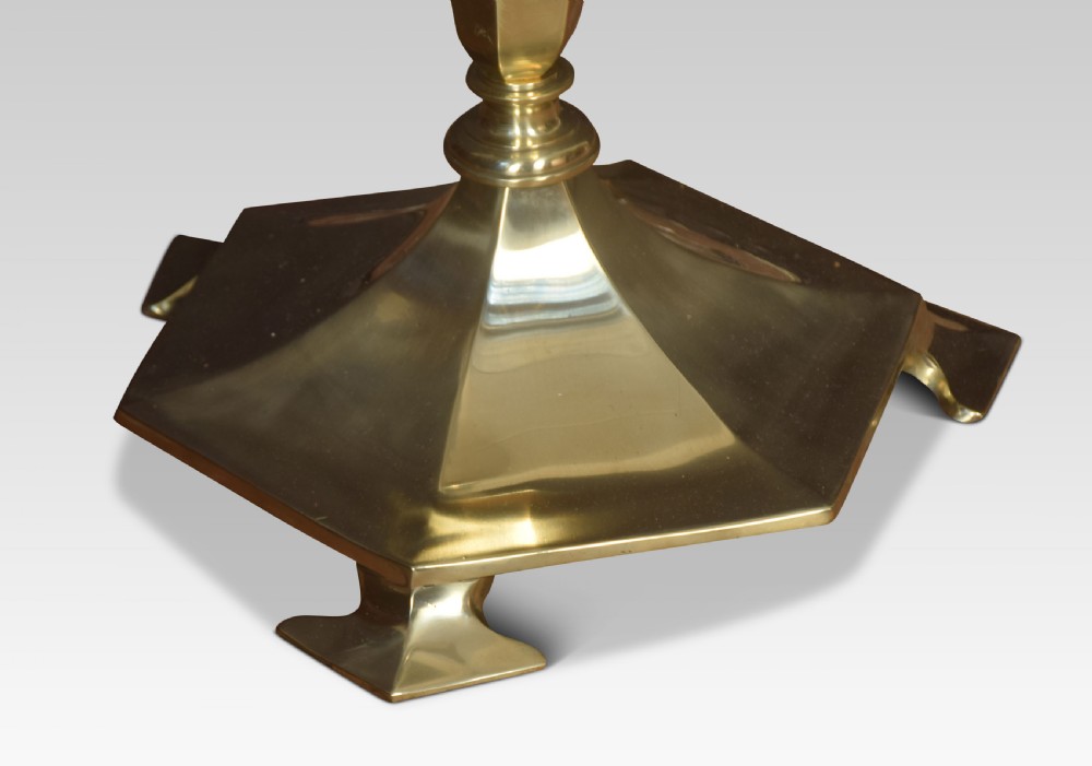 Art Nouveau brass standard lamp View IV