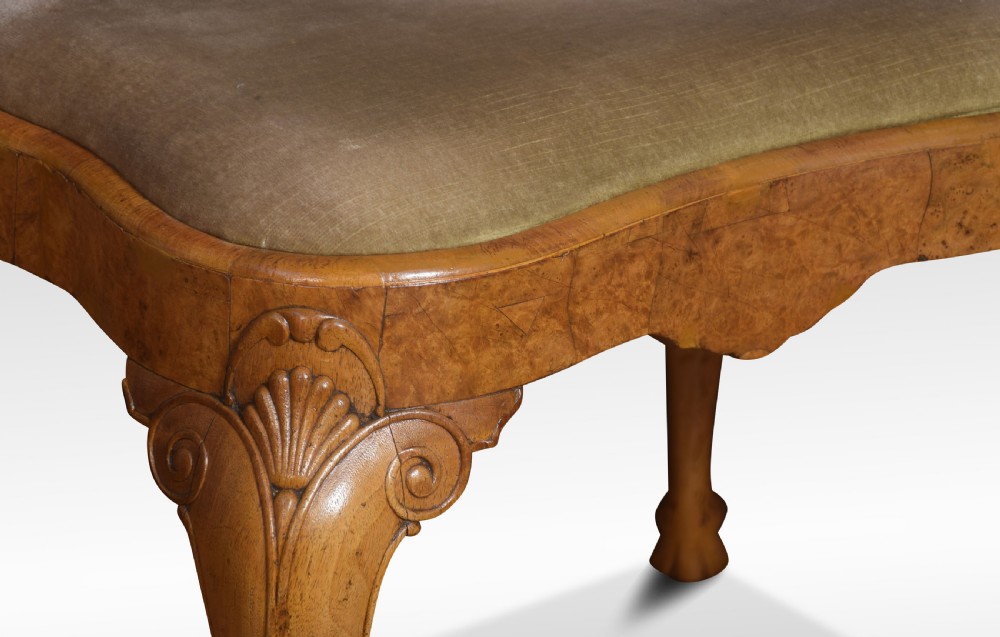 George II style walnut stool View IV