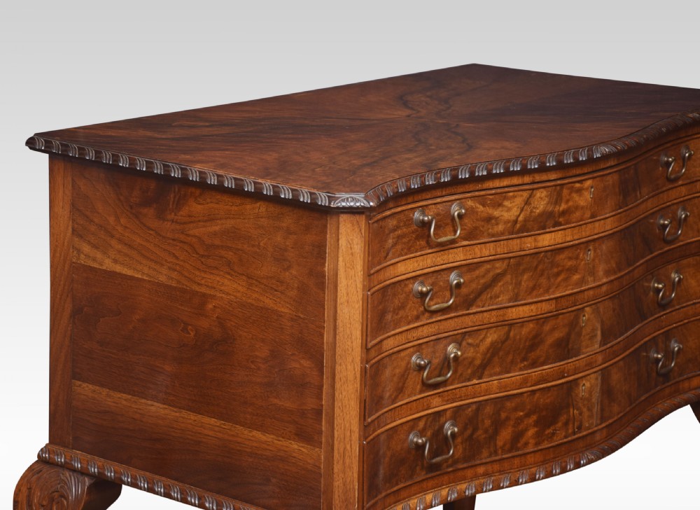 Walnut serpentine fronted canteen of cutlery View VI