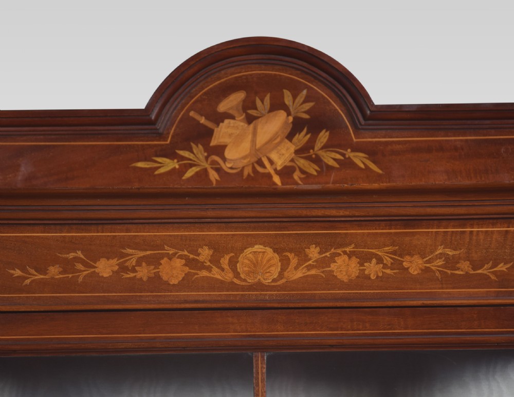 Mahogany single door inlaid display cabinet View III