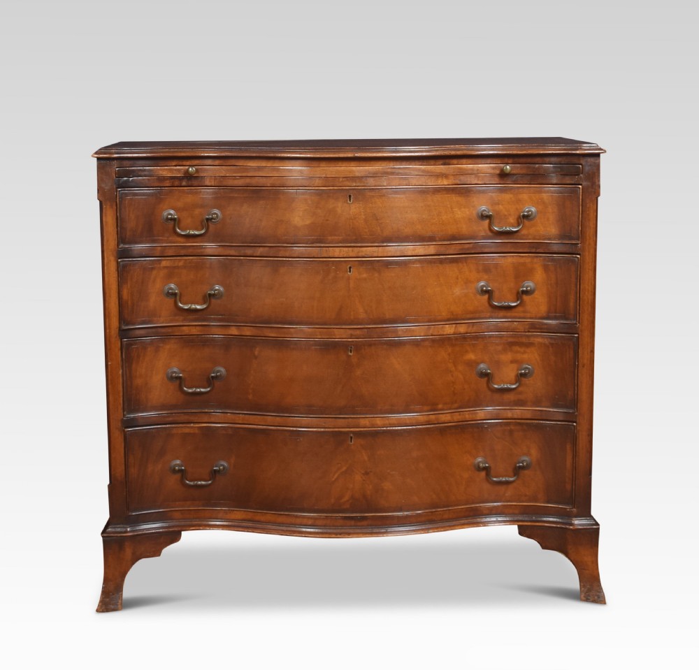  Mahogany serpentine fronted chest of drawers View II