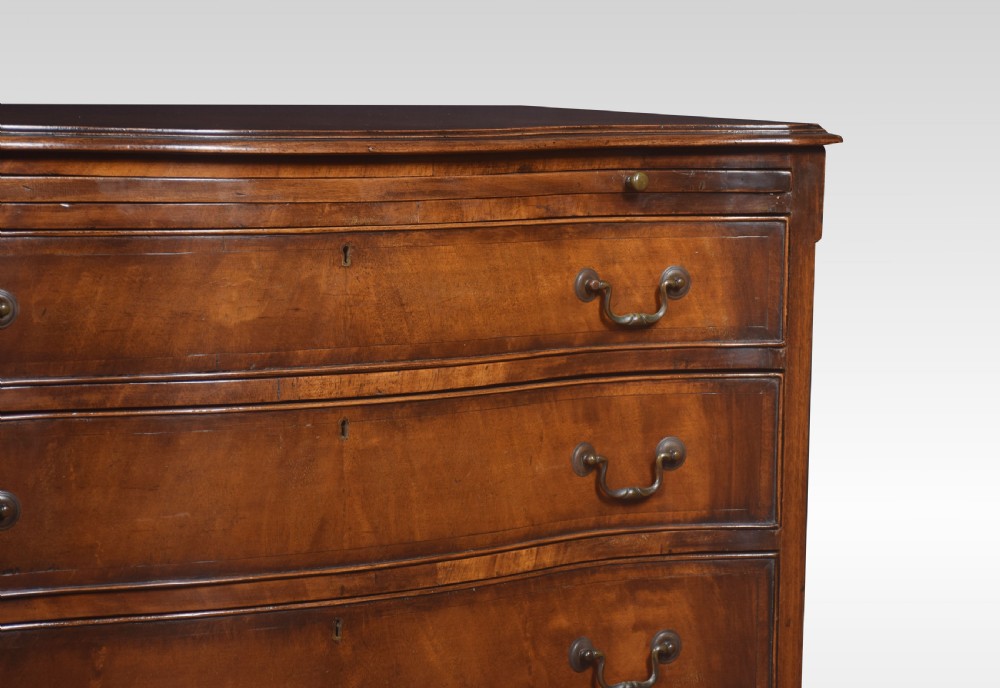  Mahogany serpentine fronted chest of drawers View IV