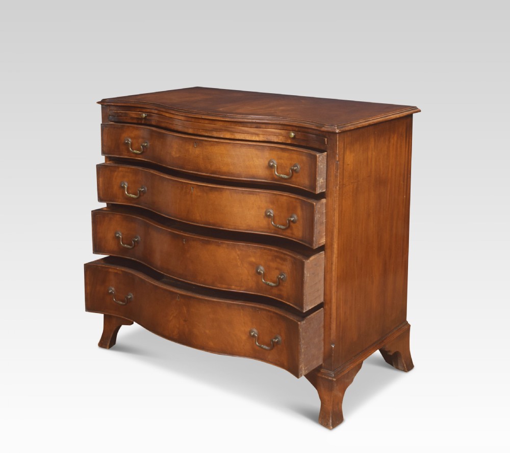  Mahogany serpentine fronted chest of drawers View V