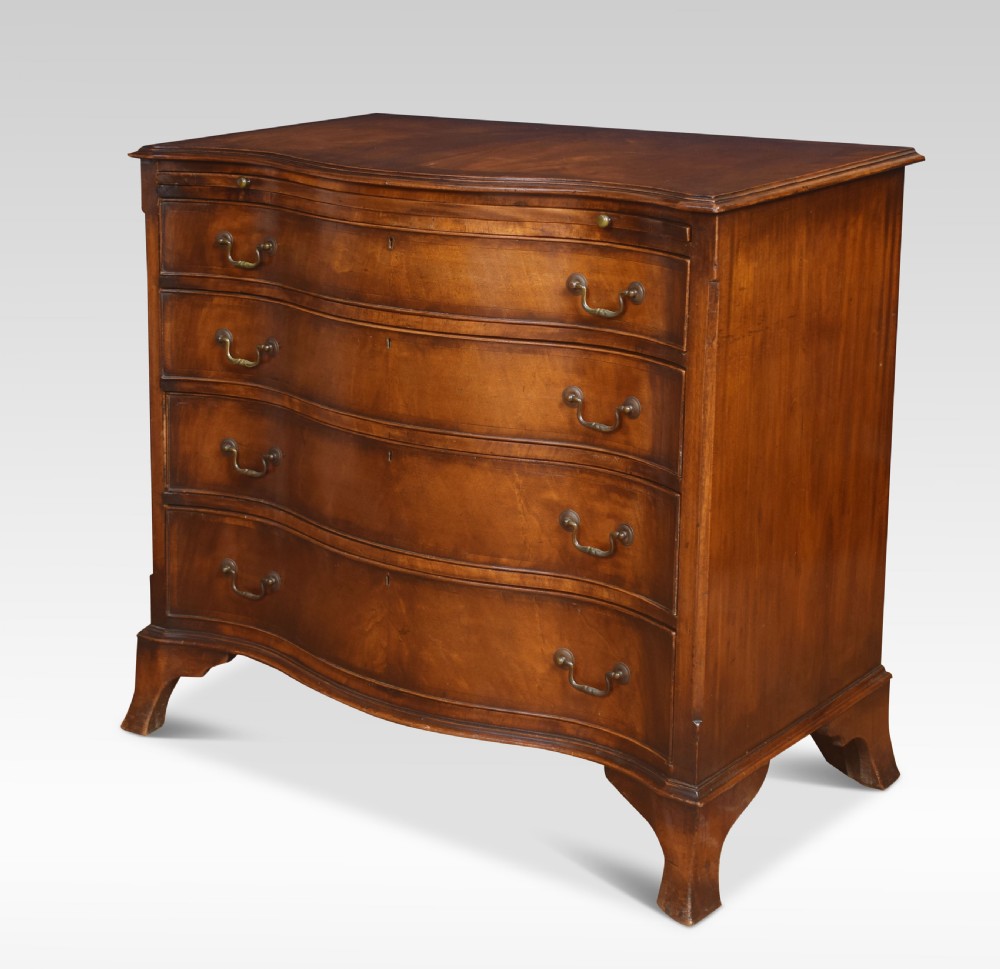  Mahogany serpentine fronted chest of drawers View VI