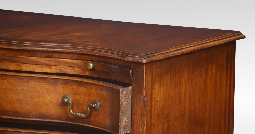  Mahogany serpentine fronted chest of drawers View VII