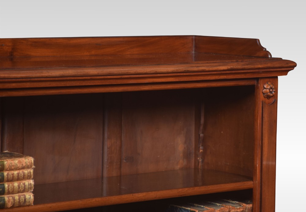 Pair of mahogany open bookcases View II