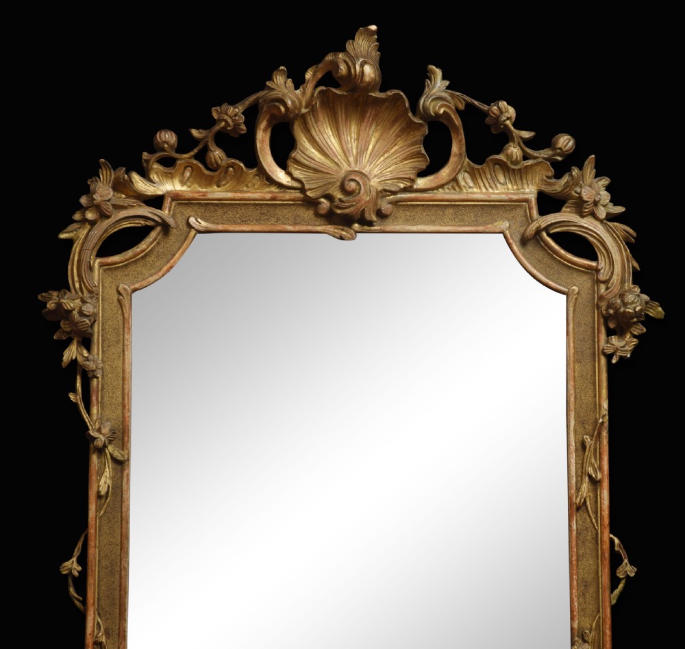 19th Louis XV Style Gilt foliate wall mirror View III