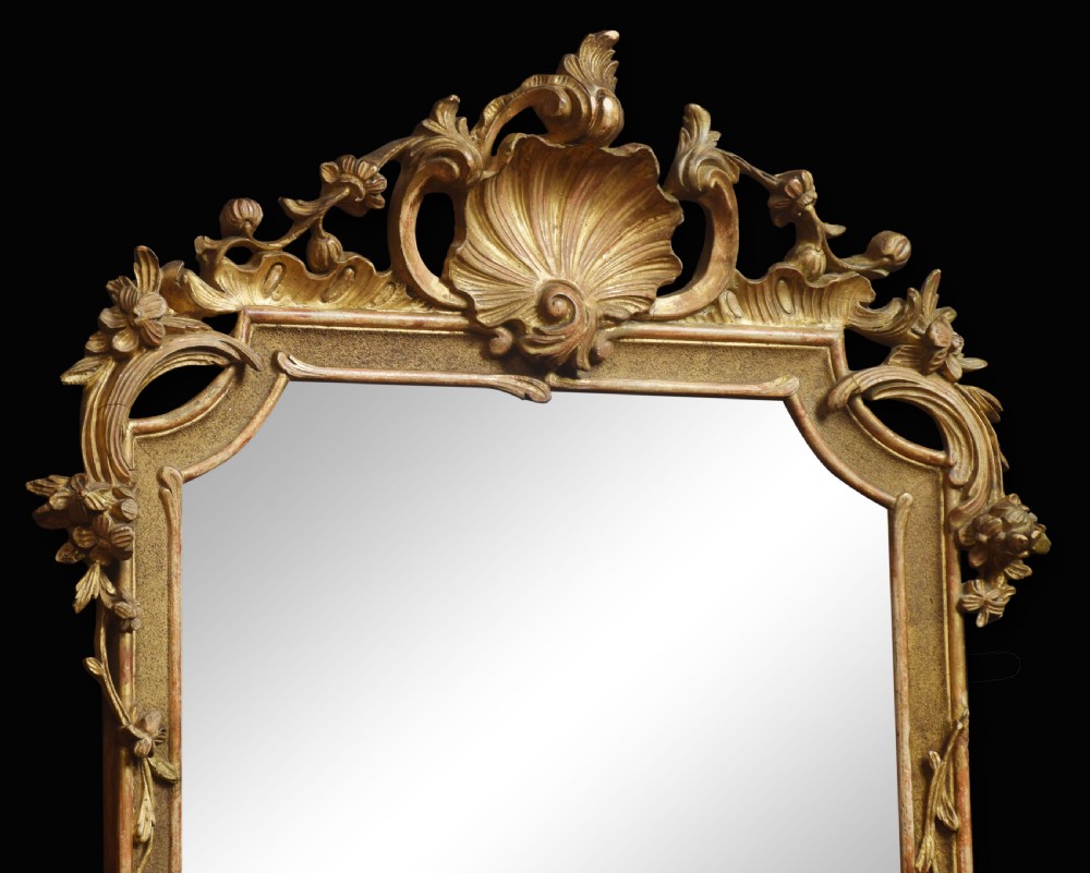19th Louis XV Style Gilt foliate wall mirror View IV
