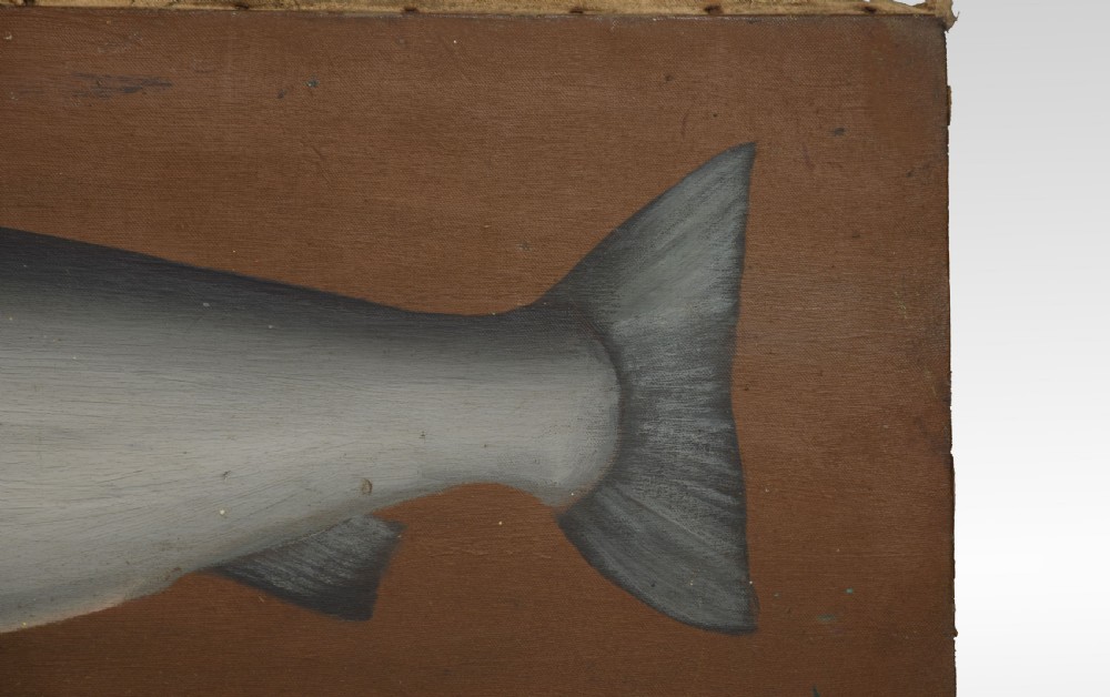 Oil on canvas study of a salmon View III