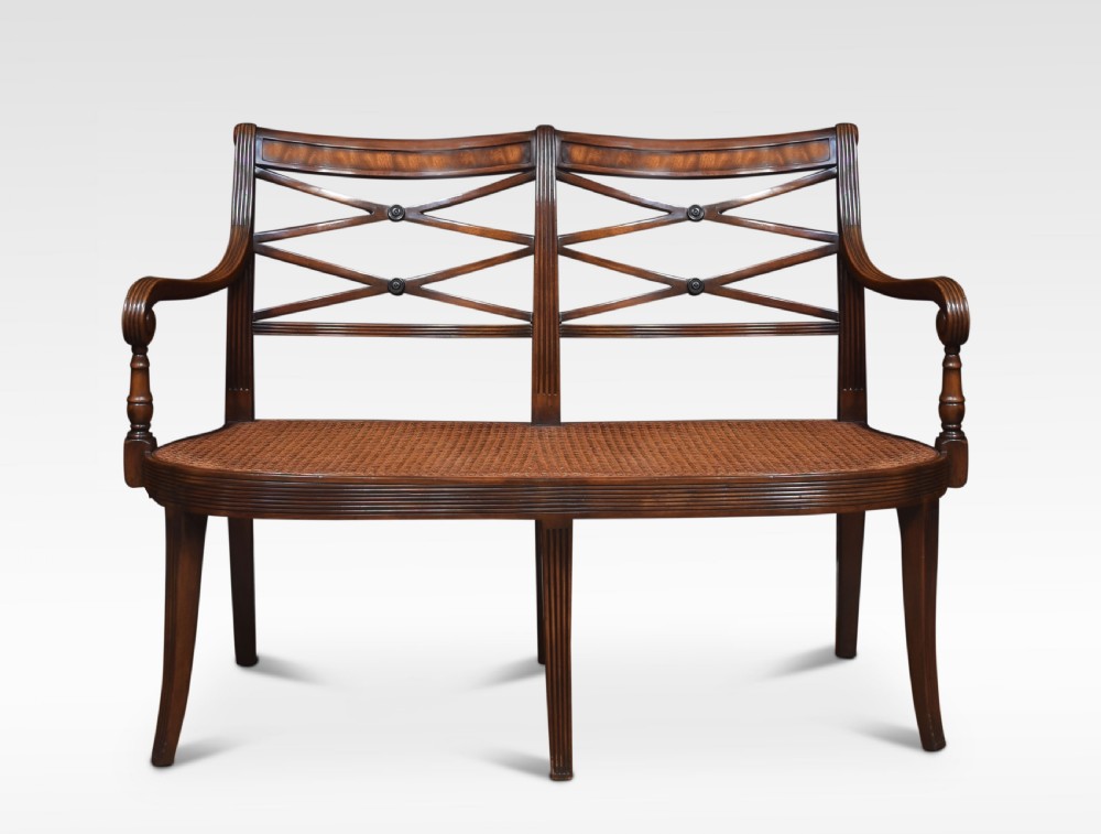 Regency style mahogany settee View III
