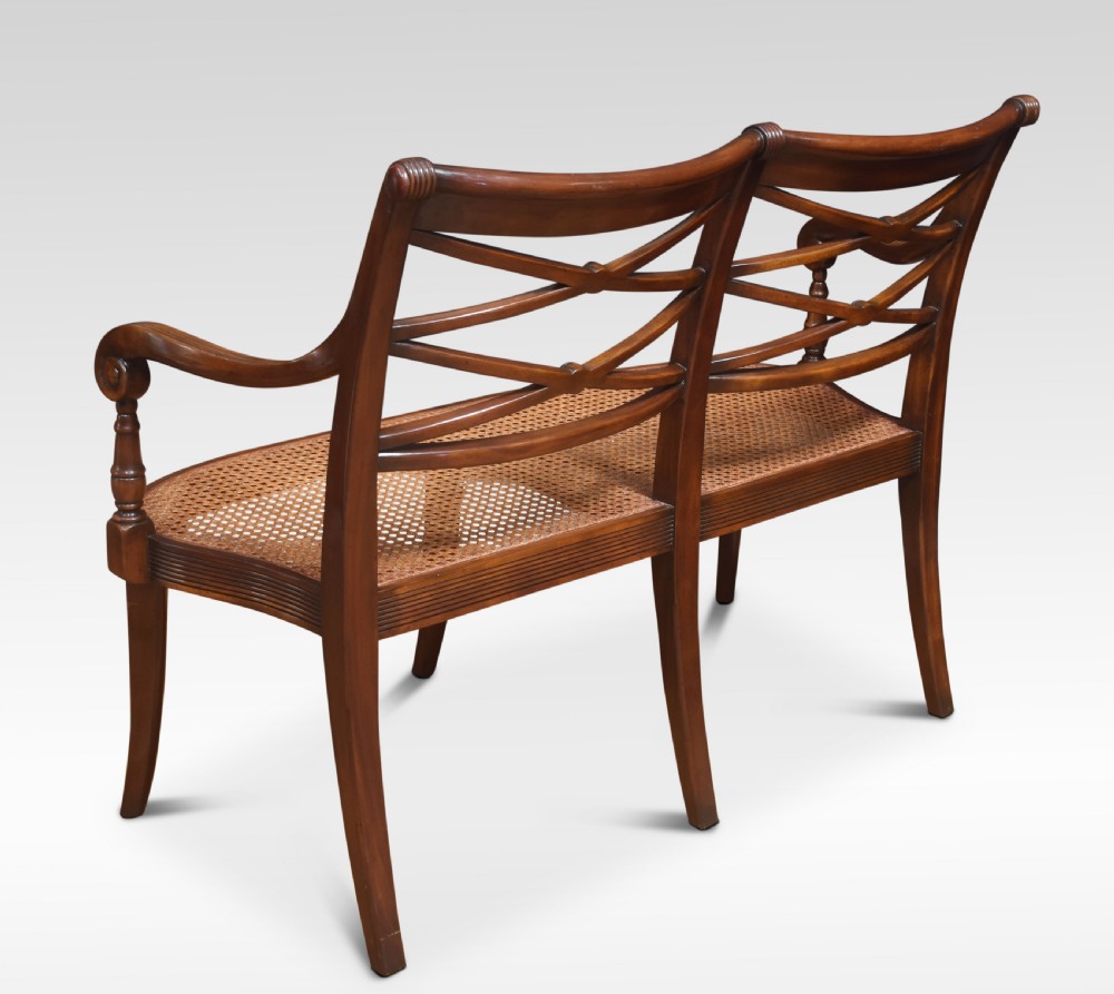 Regency style mahogany settee View IV