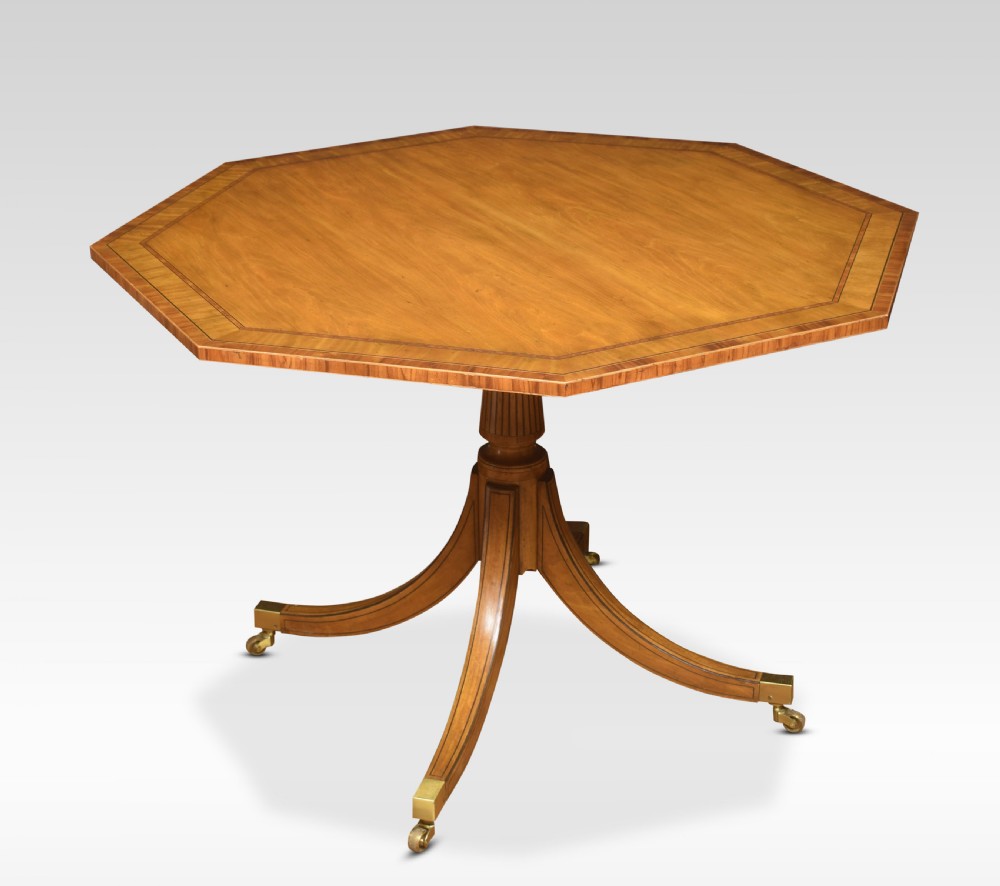 Regency style mahogany octagonal breakfast table