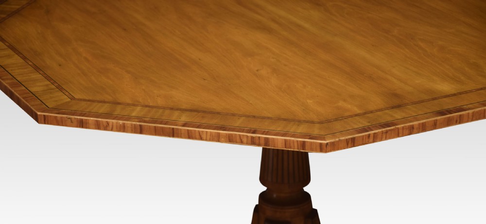 Regency style mahogany octagonal breakfast table View V