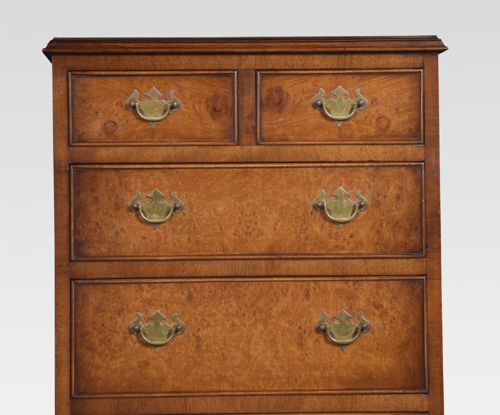 Walnut tall chest of drawers View III