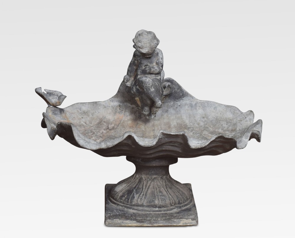 19th Century lead garden birdbath View III