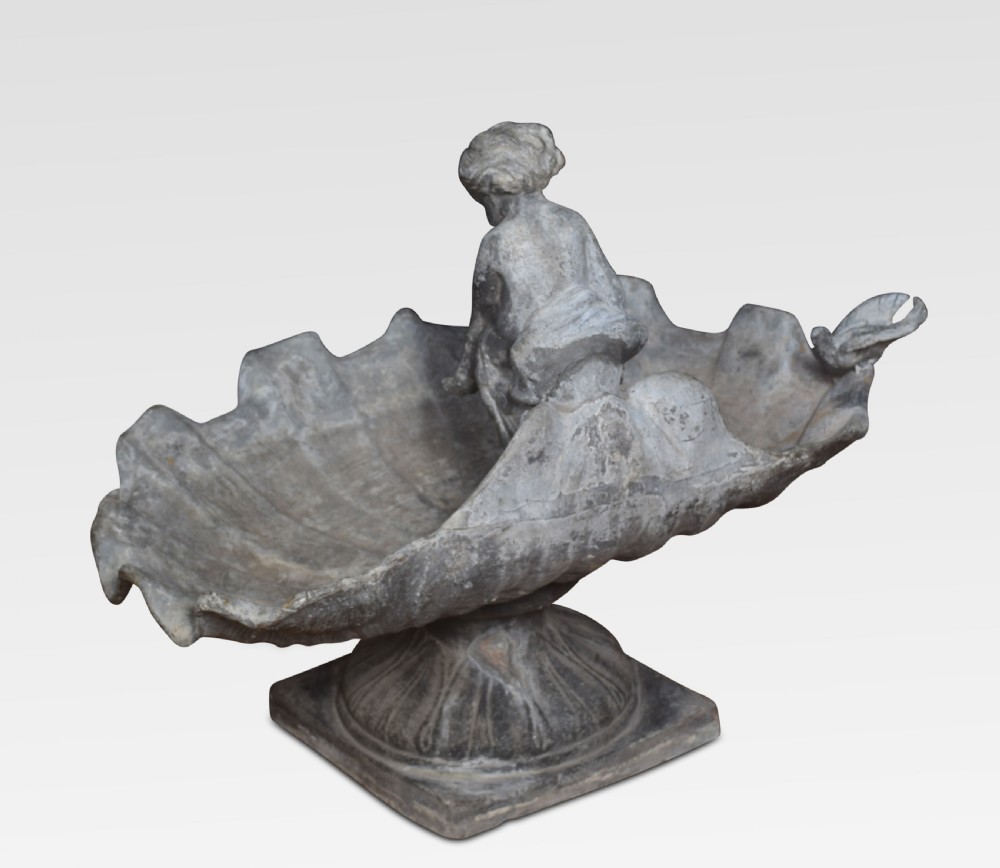 19th Century lead garden birdbath View V