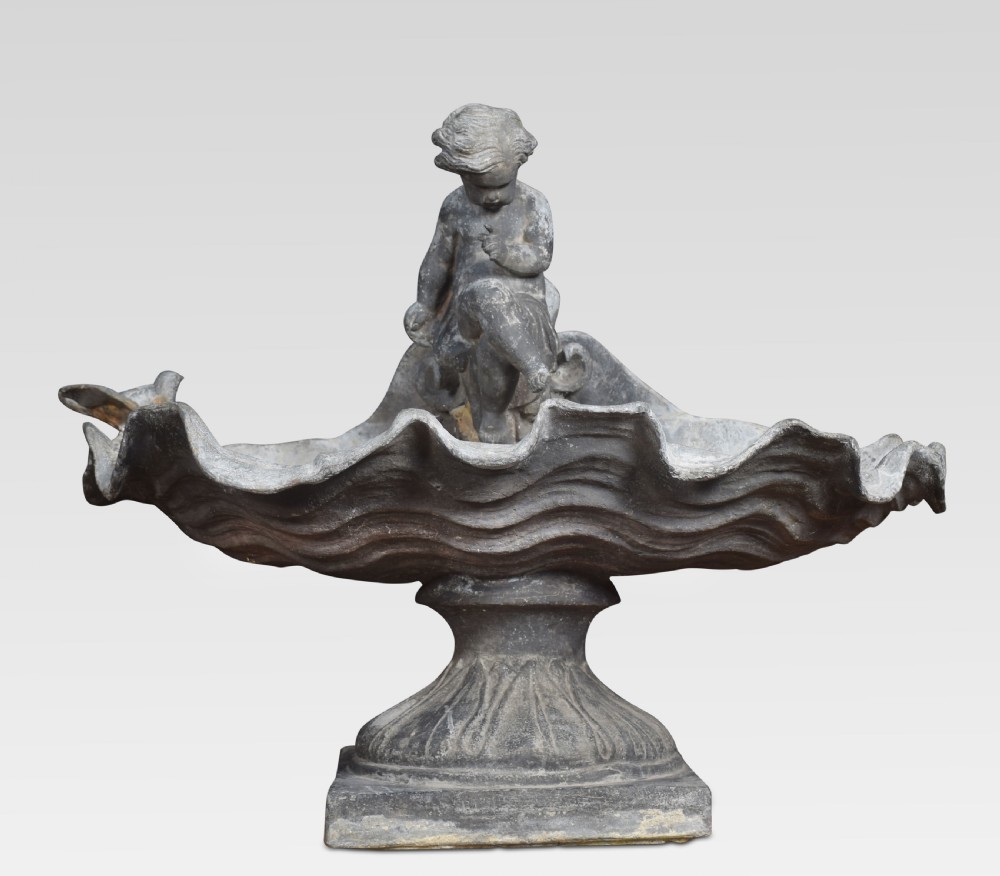 19th Century lead garden birdbath View VII
