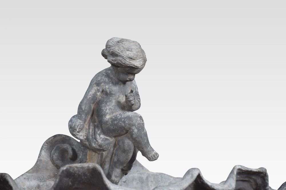 19th Century lead garden birdbath View IX