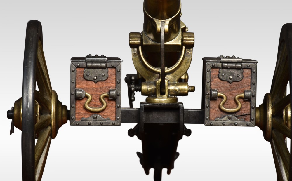 Desktop model of a Gatling field gun View III