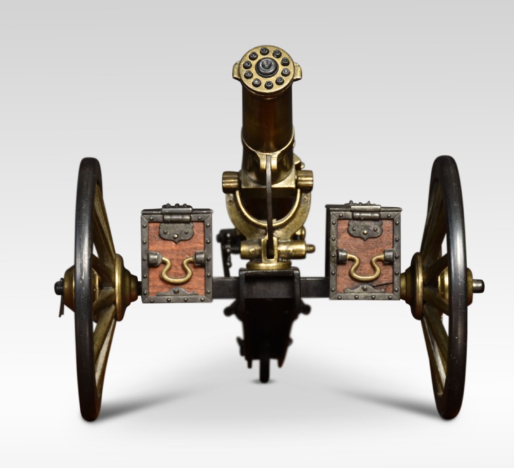 Desktop model of a Gatling field gun View VI