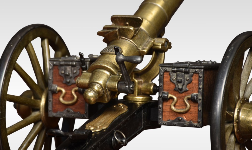 Desktop model of a Gatling field gun View VII
