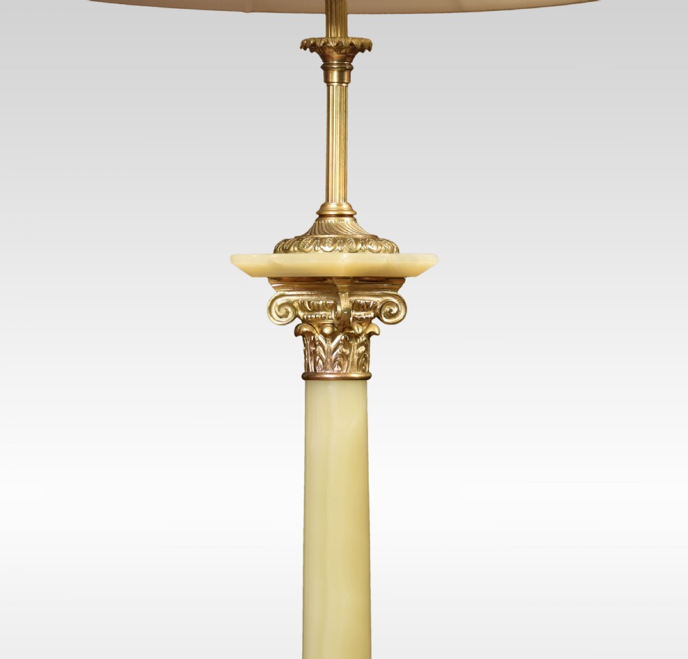 Onyx and gilt-metal-mounted standard lamp View VI