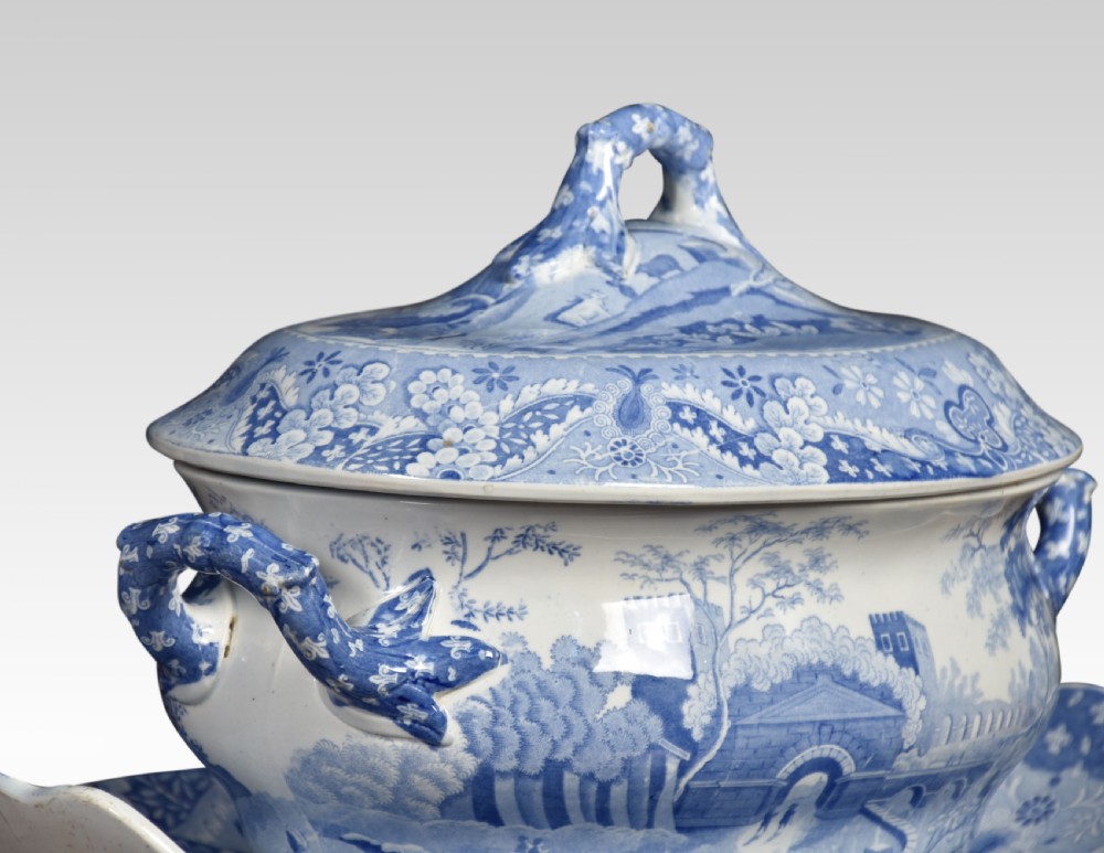 Spode blue and white Tureen View II