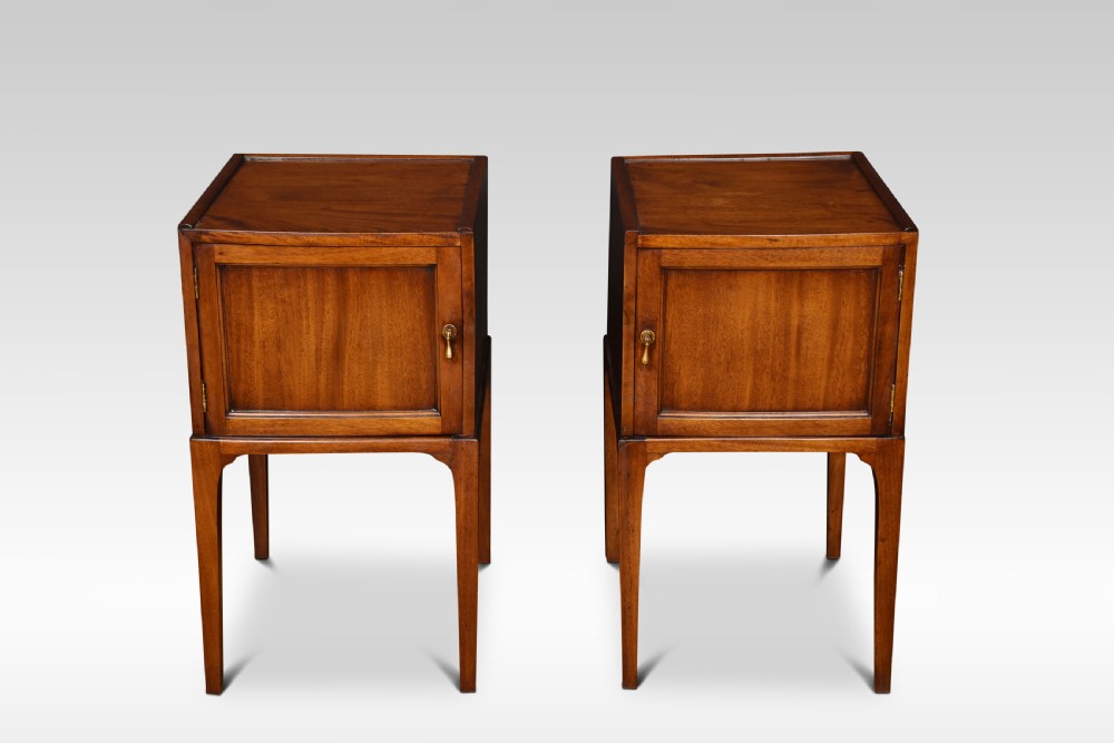 Pair of mahogany bedside cupboards by Maple and Co View VI