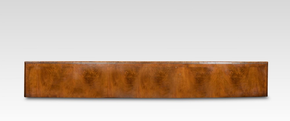 Large walnut dwarf open bookcase View V