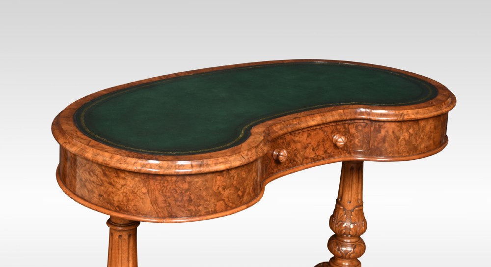 Walnut kidney shaped dressing table View II