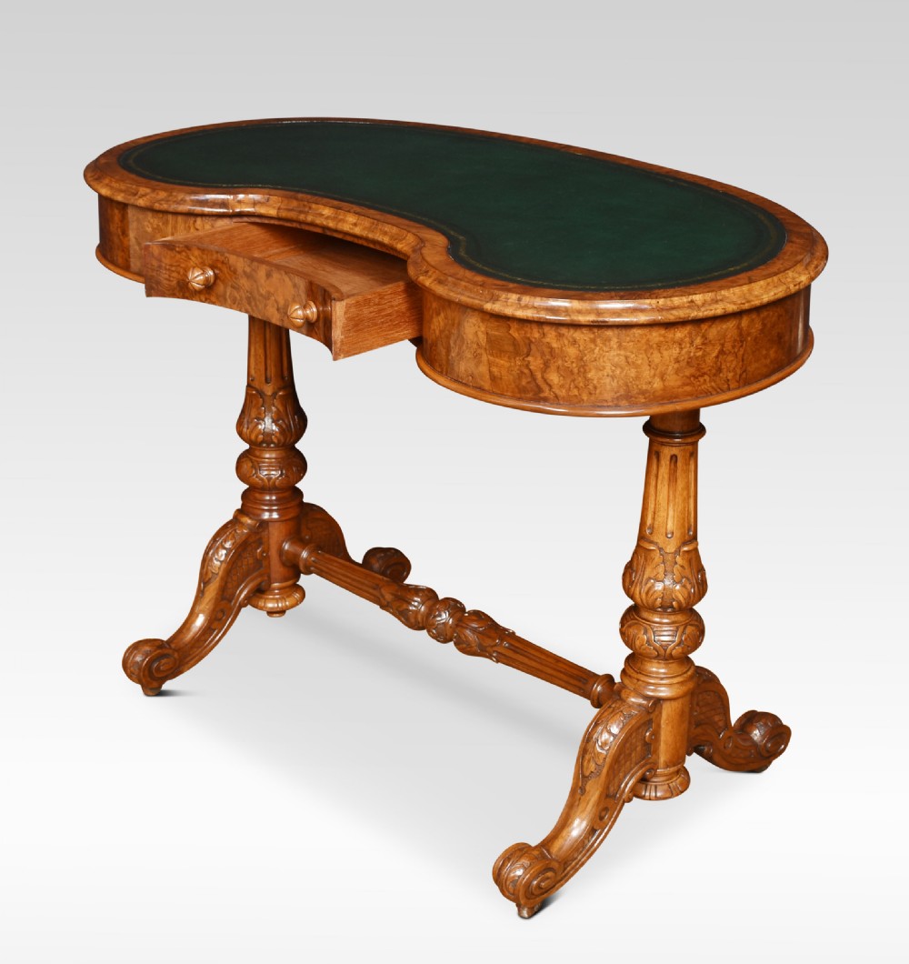 Walnut kidney shaped dressing table View IV