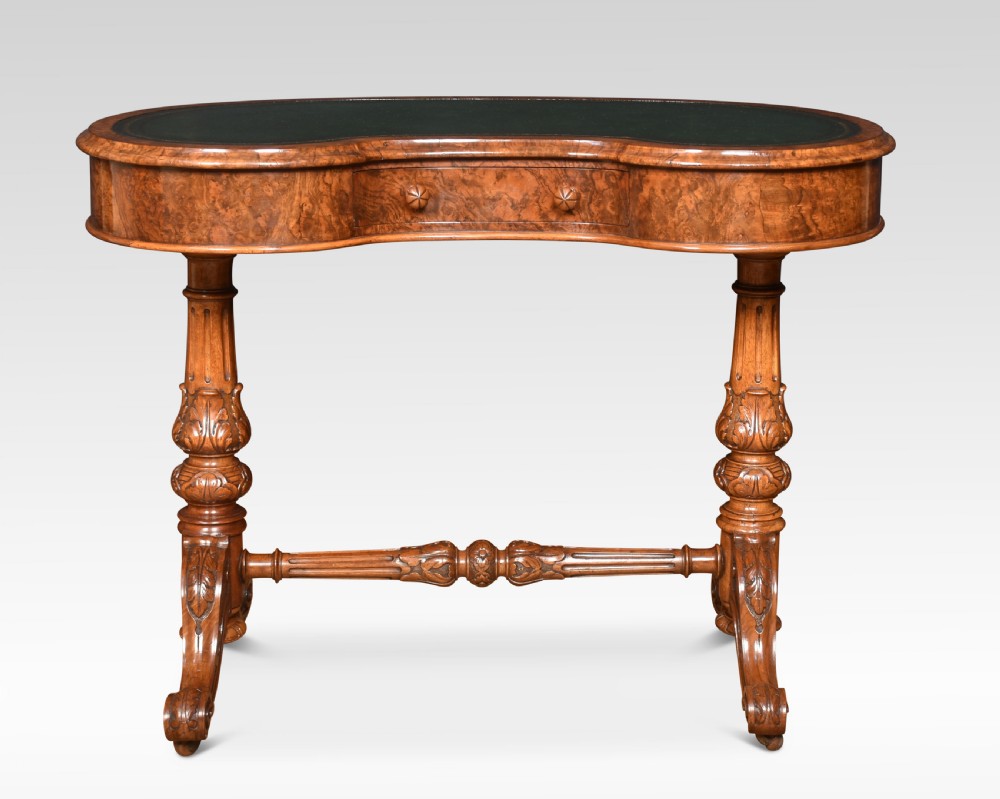 Walnut kidney shaped dressing table View V