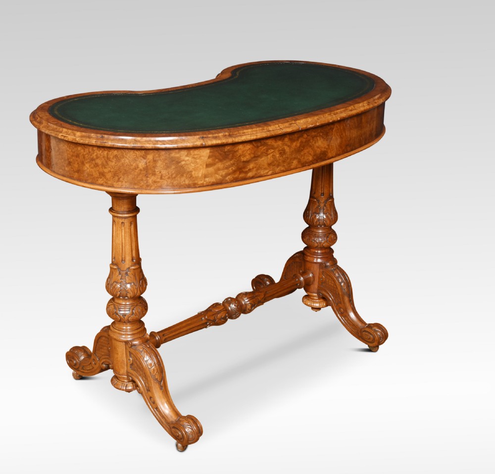Walnut kidney shaped dressing table View IX