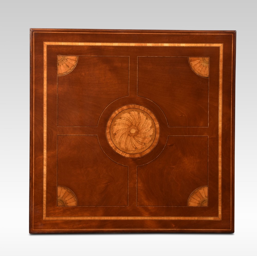 Mahogany inlaid revolving bookcase View V