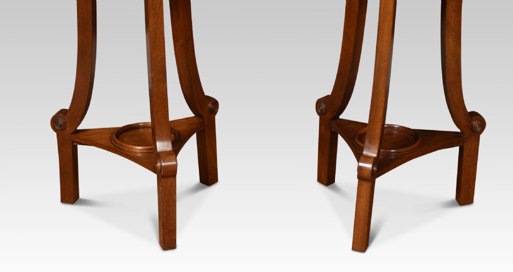Pair of mahogany pedestals View II