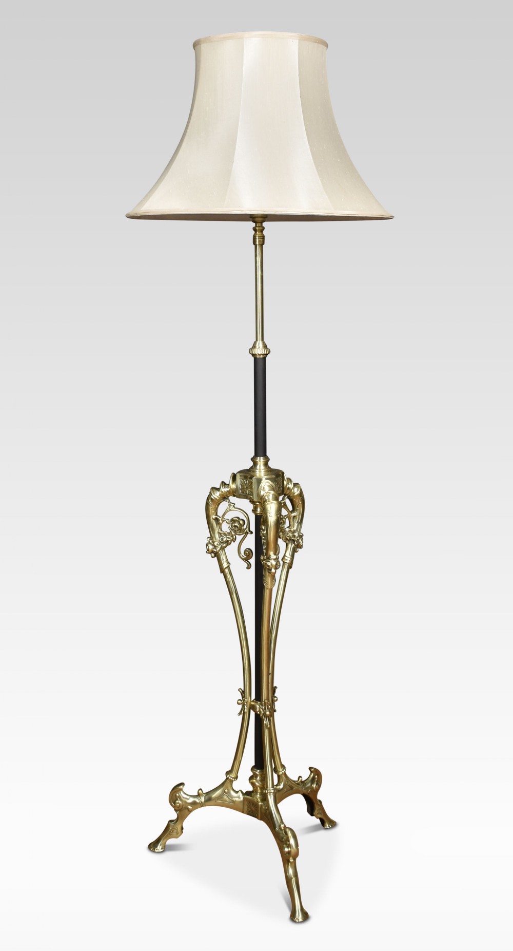 Brass standard lamp