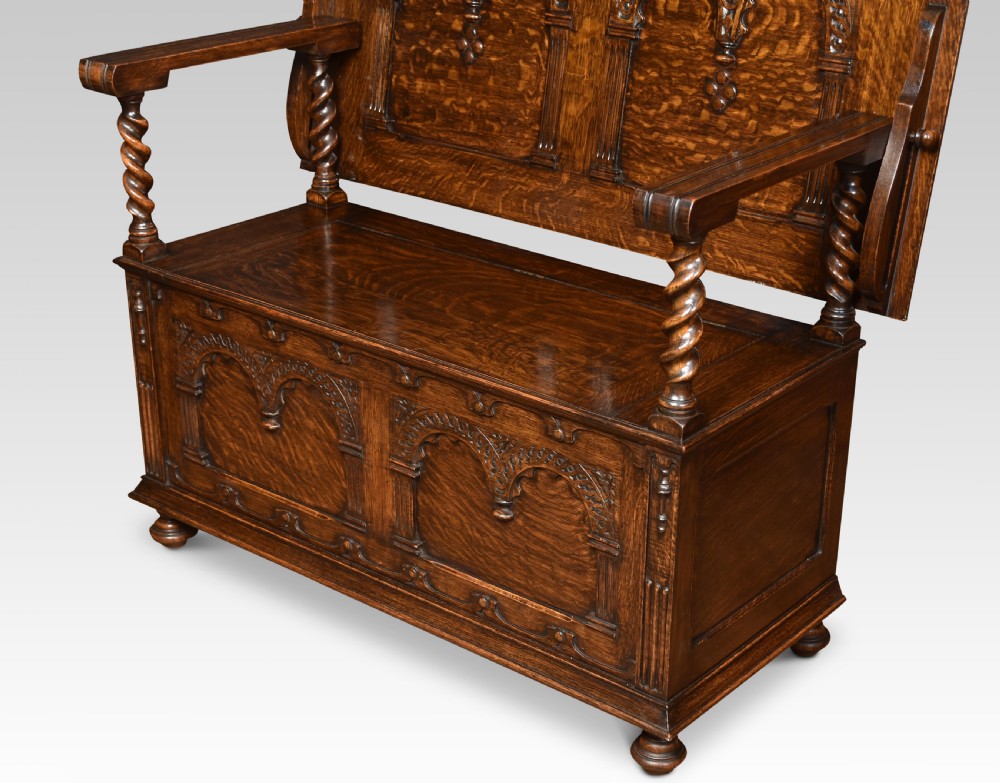 Oak monk’s bench  View VI