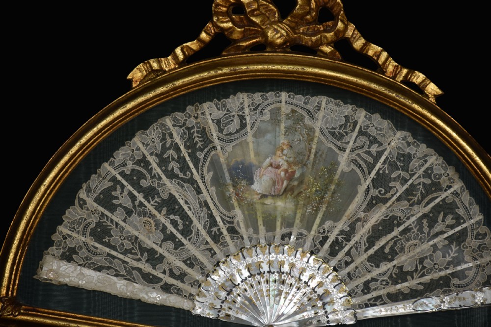 19th century mother of pearl lace fan View IV