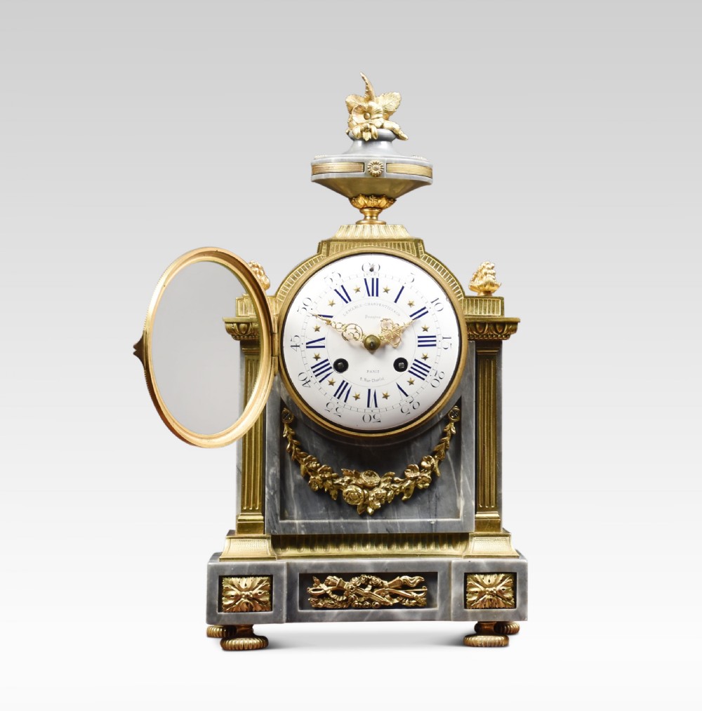 French Three-Piece Clock set Lemerle-Charpentier and Cie Paris View II