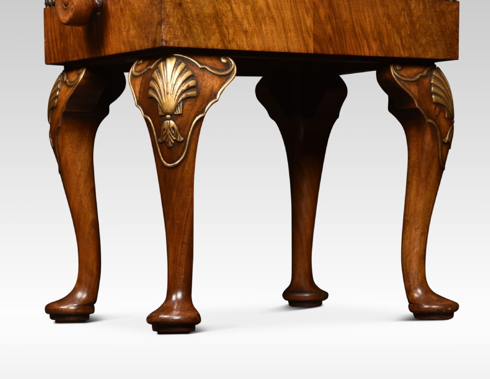 Walnut adjustable needlepoint stool View V
