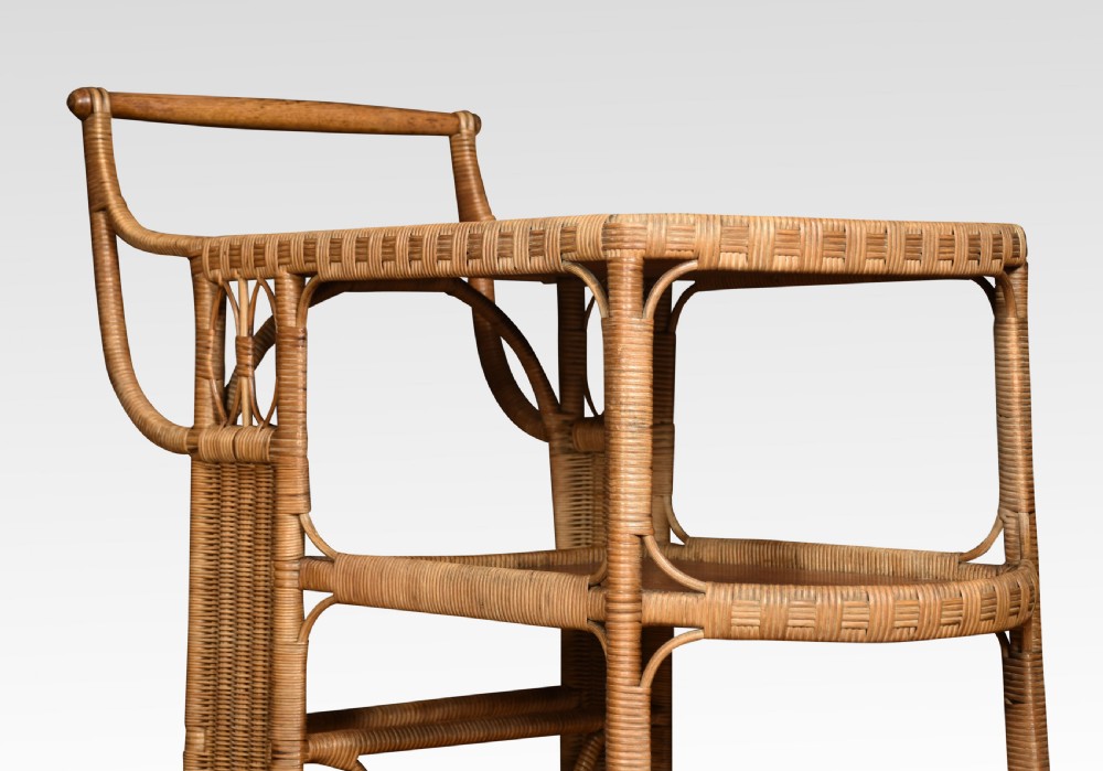 Rattan Cane and Bamboo Drinks Cart View VIII