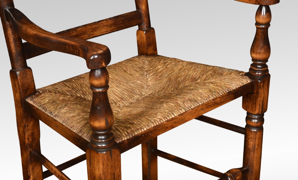 Set of eight ash spindle back chairs View III