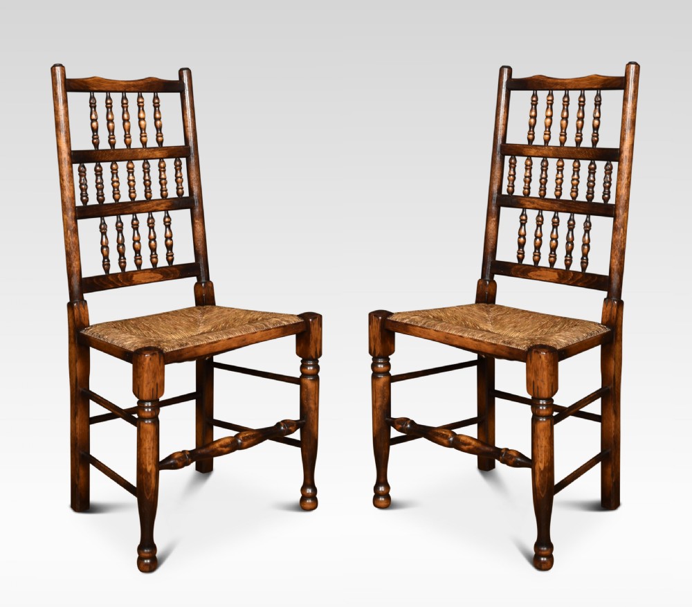 Set of eight ash spindle back chairs View V
