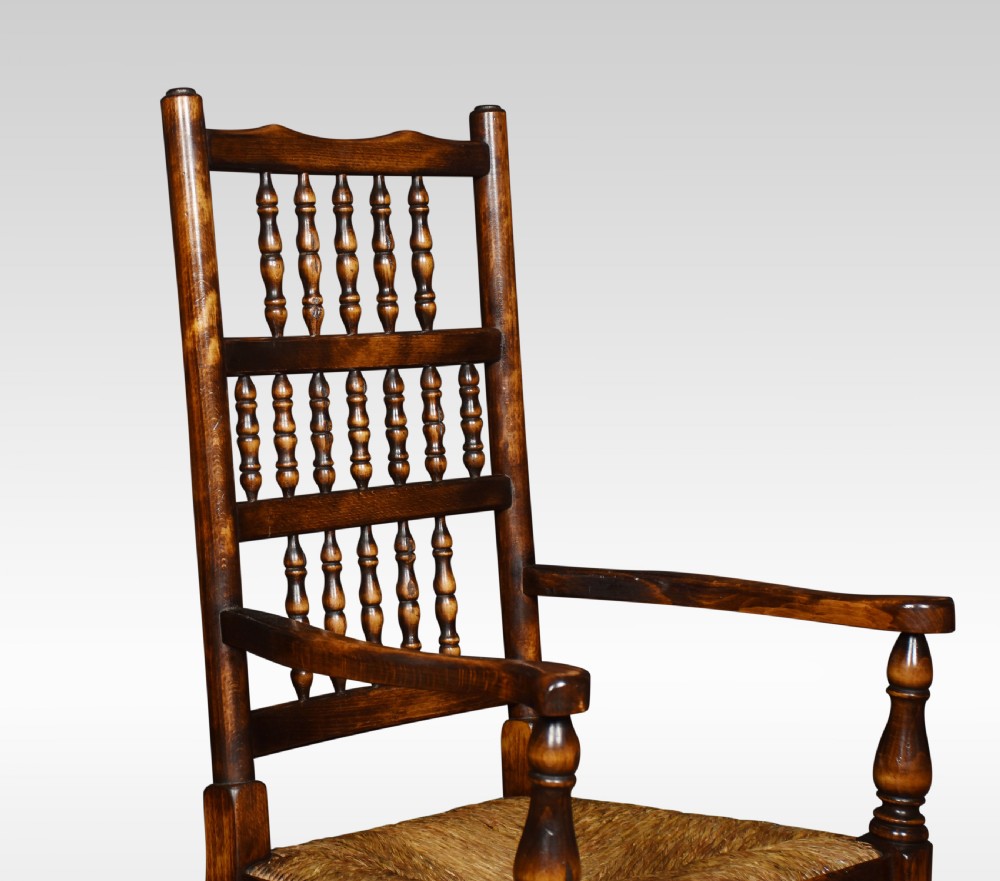 Set of eight ash spindle back chairs View VI